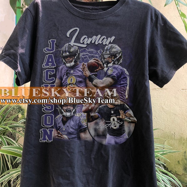 Vintage 90s Graphic Style Lamar Jackson T-Shirt, Lamar Jackson shirt, Vintage Oversized Sport Tee, Retro American Football Bootleg Gift