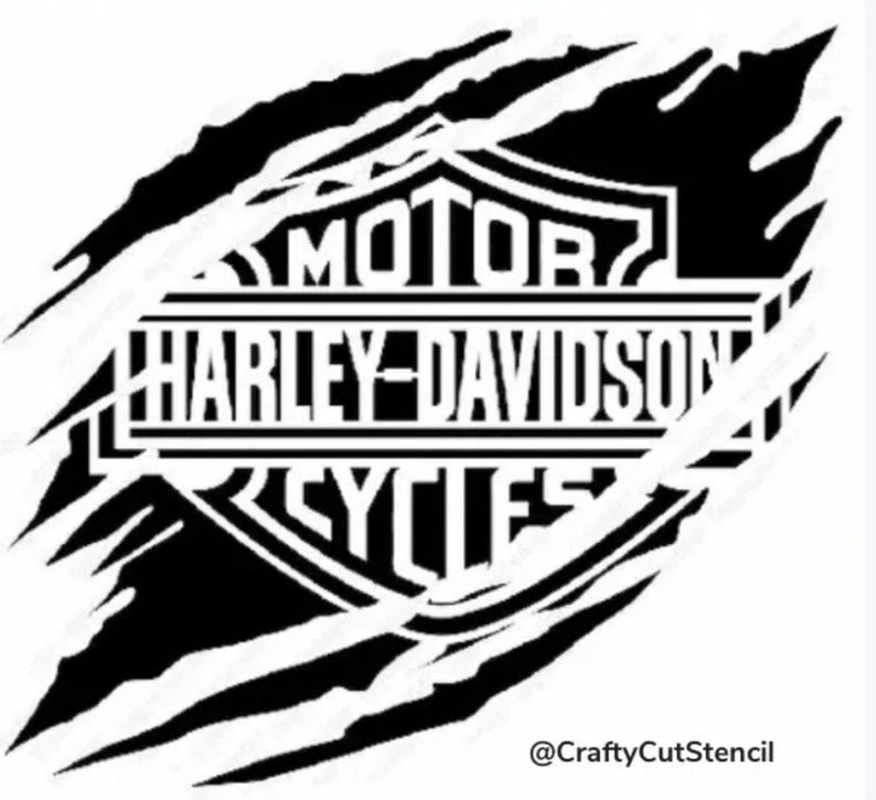Harley Davidson Claw Scratch Stencil Durable & Reusable Etsy