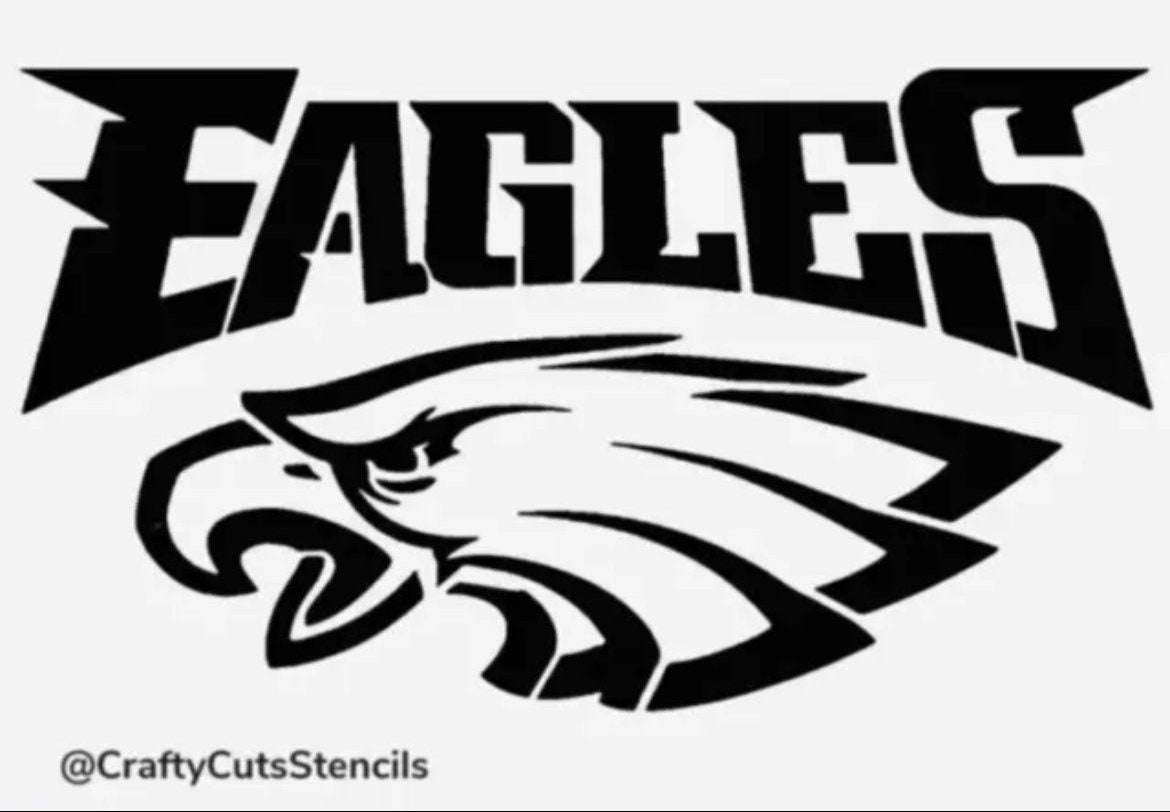 Philadelphia Eagles Football Stencil Durable Reusable Etsy philadelphia-eagles-football-stencil-durable-reusable-etsy
