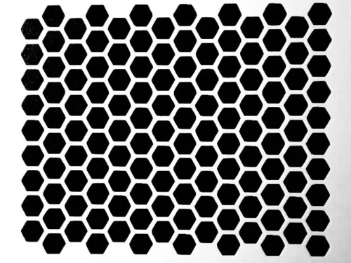 Honeycomb Pattern Stencil Durable & Reusable Stencils 7x4 Inch FREE SHIPPING