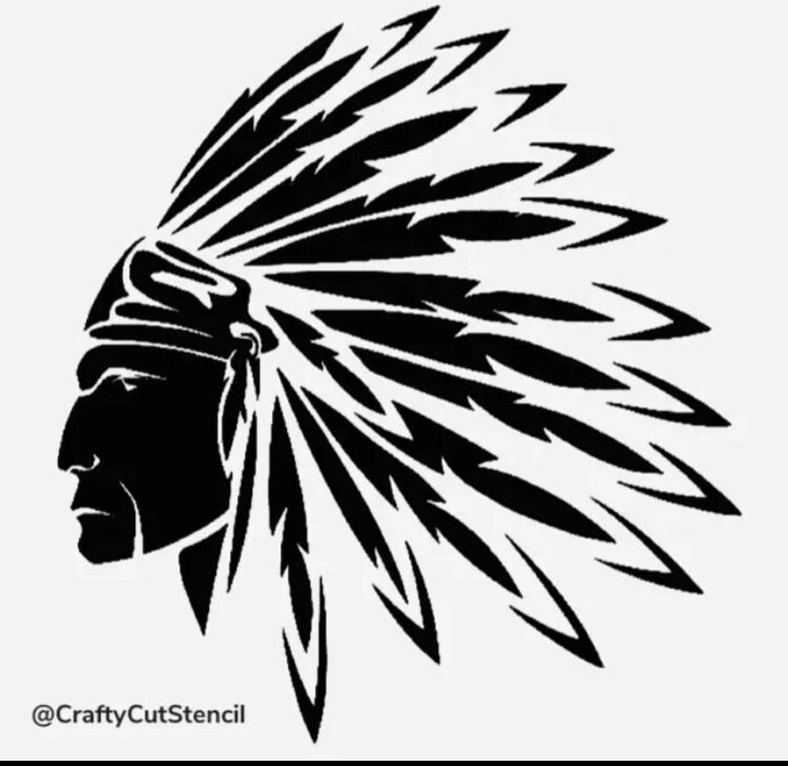 Native American Indian Stencil Durable & Reusable Stencils 7x4 Inch ...