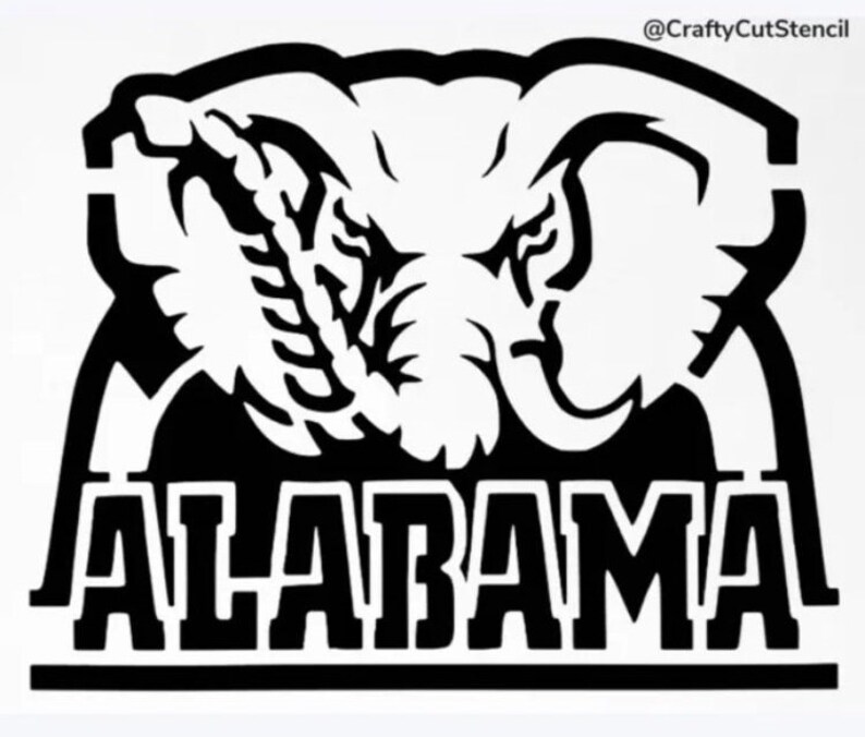 Alabama Crimson Tide Big Al Stencil Durable &amp; Reusable - Etsy