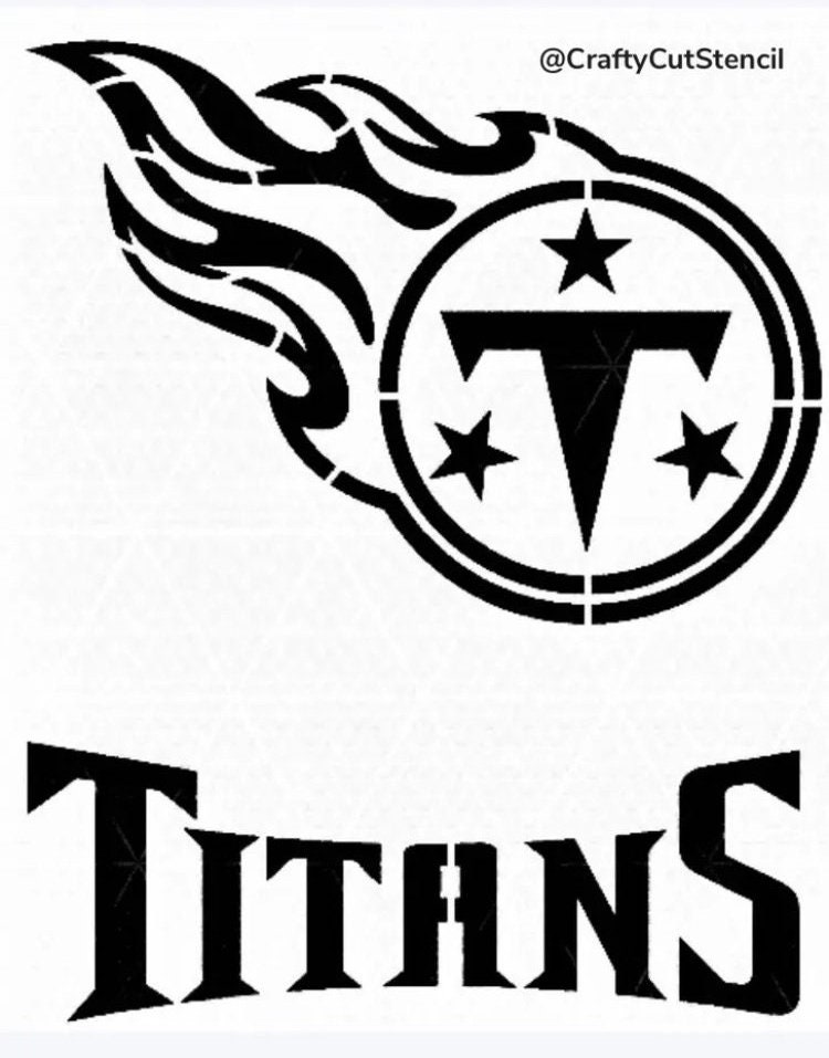 Tennessee Titans Football Stencil Durable &amp; Reusable Stencils 7x4 Inch ...