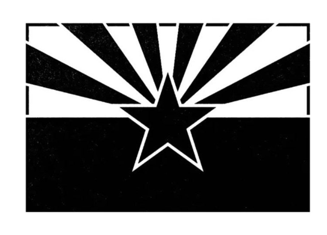 Arizona State Flag Stencil Durable &amp; Reusable Stencils 7x4 - Etsy