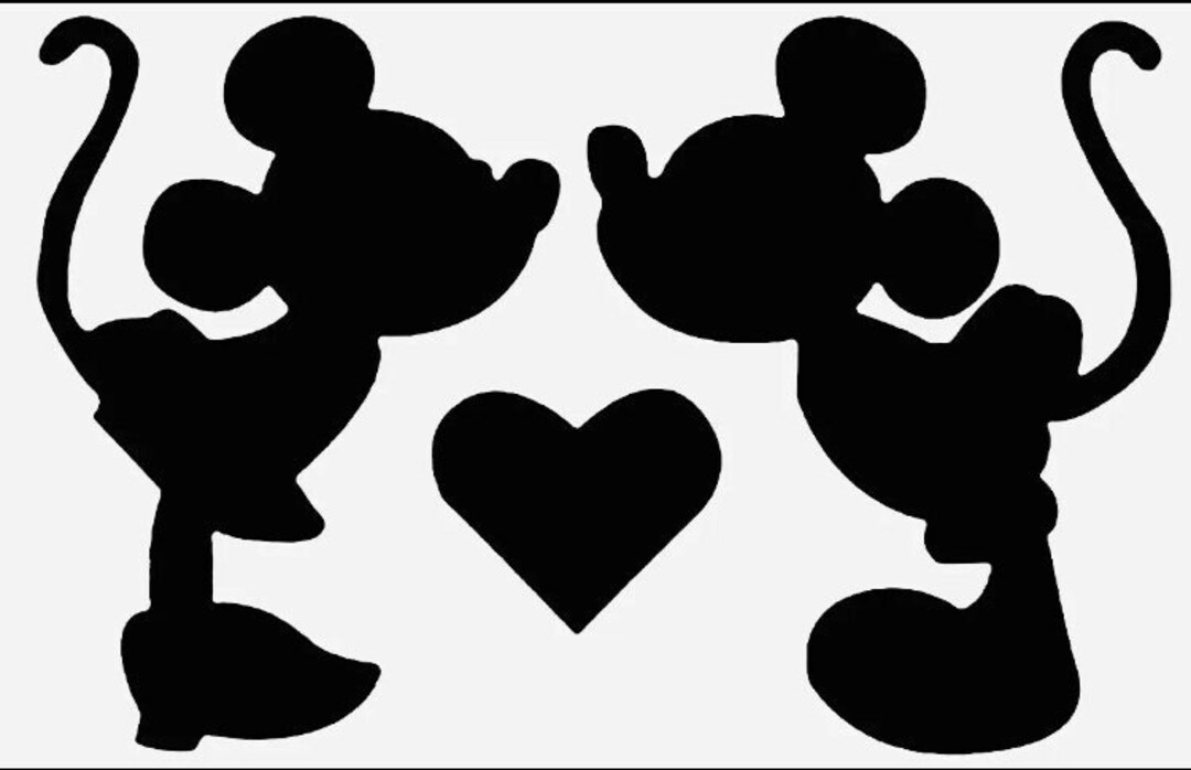 Mickey and a Money Mouse Heart Disney Stencil Durable & Reusable