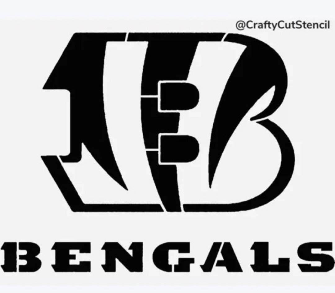 Cincinnati Bengals 1 Stencil Durable Reusable Stencils 7x4 Etsy cincinnati-bengals-1-stencil-durable-reusable-stencils-7x4-etsy
