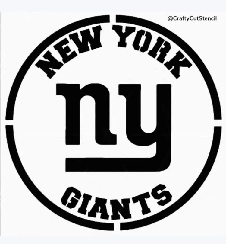 New York Giants Stencil Durable &amp; Reusable Stencils 6x6 Inch FREE ...