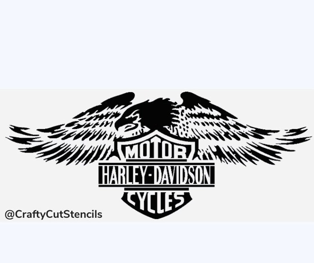 Harley Davidson Eagle Logo Stencil Durable &amp; Reusable Stencils - Etsy ...