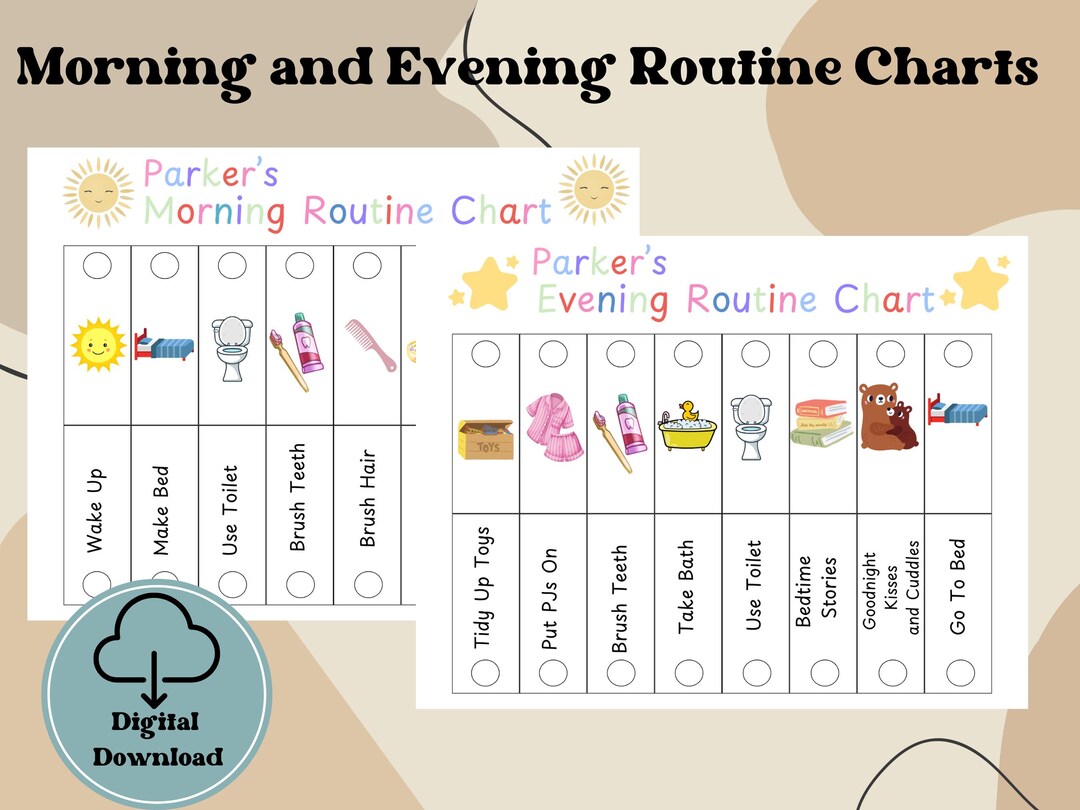 World Routine Chart Daily Routine Chart, Flip Chart Chore Chart, Editable Routine Flip ...