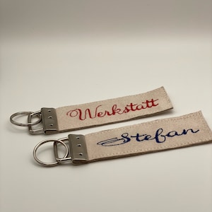 Personalized keychain made of imitation leather