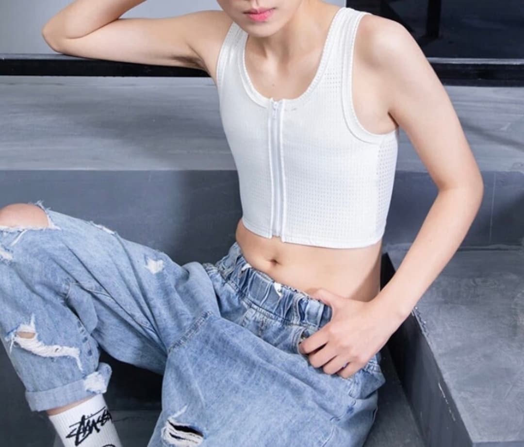 Binder Transgender Tomboy Binder Compression Top Black Etsy
