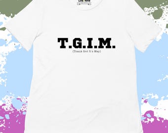 Camiseta T.G.I.M. – Gracias a Dios es mayo, para los fans del mes de los 500 años de Indianápolis