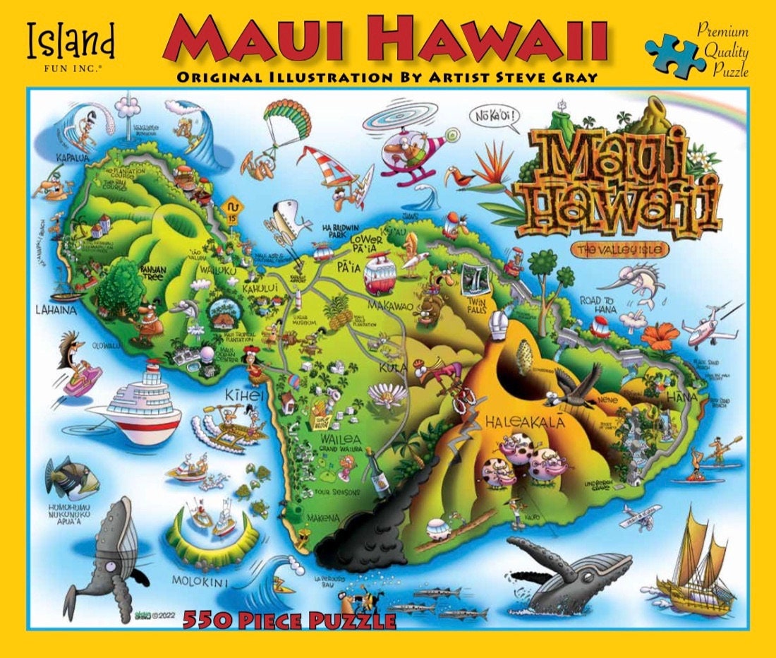 Prince HINOLULU & MAUI CDセット Maui Hawaii Jigsaw Puzzle - 550 Pieces - Made in USA - Etsy