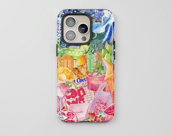 European Summer Collage Phone Case Mediterran Vacation Scrapbook Case Preppy Aesthetic iPhone 15 14 13 12 11 Pro Max Plus S23 Pixel - #196