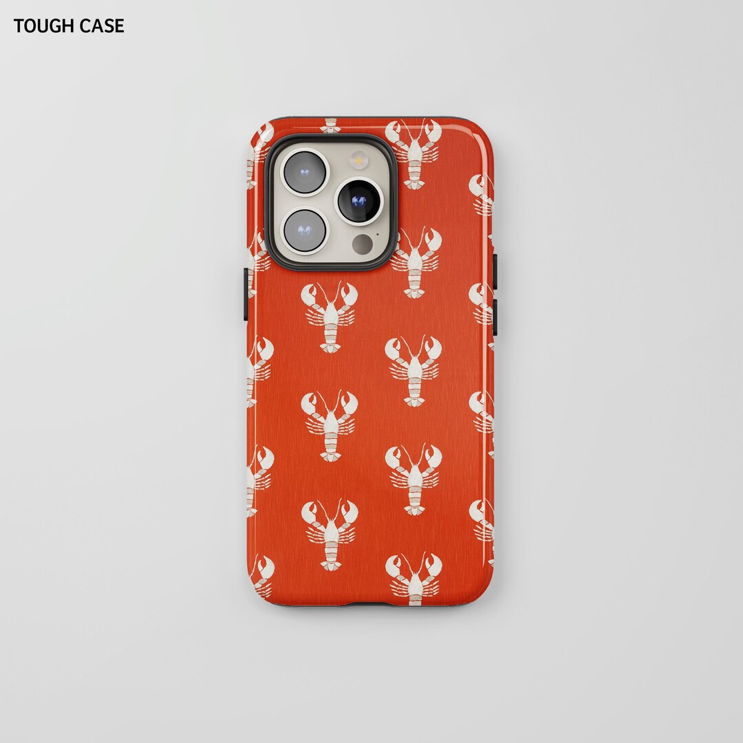 LOBSTER PRINT Case, for iPhone 15 Case, iPhone 14 Case, iPhone 13 Case