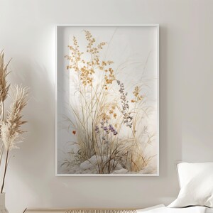 Botanical Art Print Minimalist Wildflowers Wall Decor Nature Art Gift Home Decor Art Print Gift for Nature Lovers