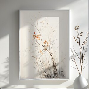 Delicate Wildflower Art Print Minimalist Botanical Wall Art Fine Line Nature Inspired Decor Floral Print Art Gift for Plant Lovers