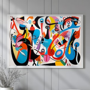 Colorful Abstract Art Print Modern Geometric Wall Art Contemporary Home Decor Gift for Art Lovers Playful Shapes Vibrant Office Decor