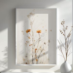 Botanical Wildflower Art Print Minimalist Watercolor Floral Wall Art Nature-Inspired Decor Gift for Flower Lovers and Plant Enthusiasts