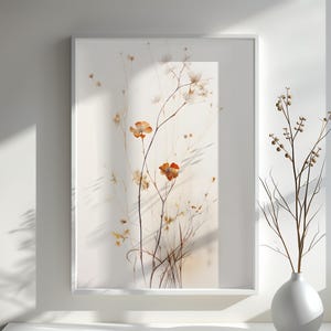 Minimalist Wildflower Botanical Art Print Watercolor Floral Wall Art for Home Nature Decor Gift for Flower Lovers and Botanical Enthusiasts