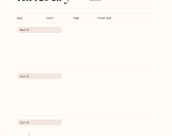 May include: A cream-coloured travel itinerary template with the words "Travel Itinerary" in a dark green font. The template includes sections for destination, duration, departure, arrival, and a to-do list. Decorative leaf elements are in the corners.