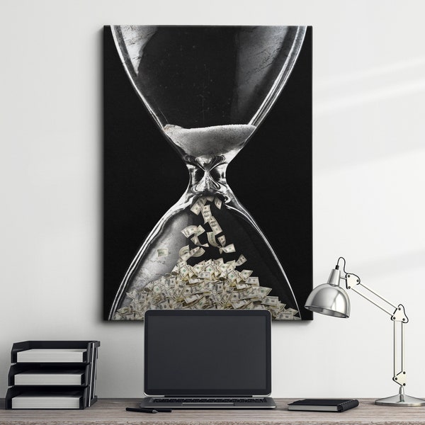 Hourglass Canvas Art Etsy