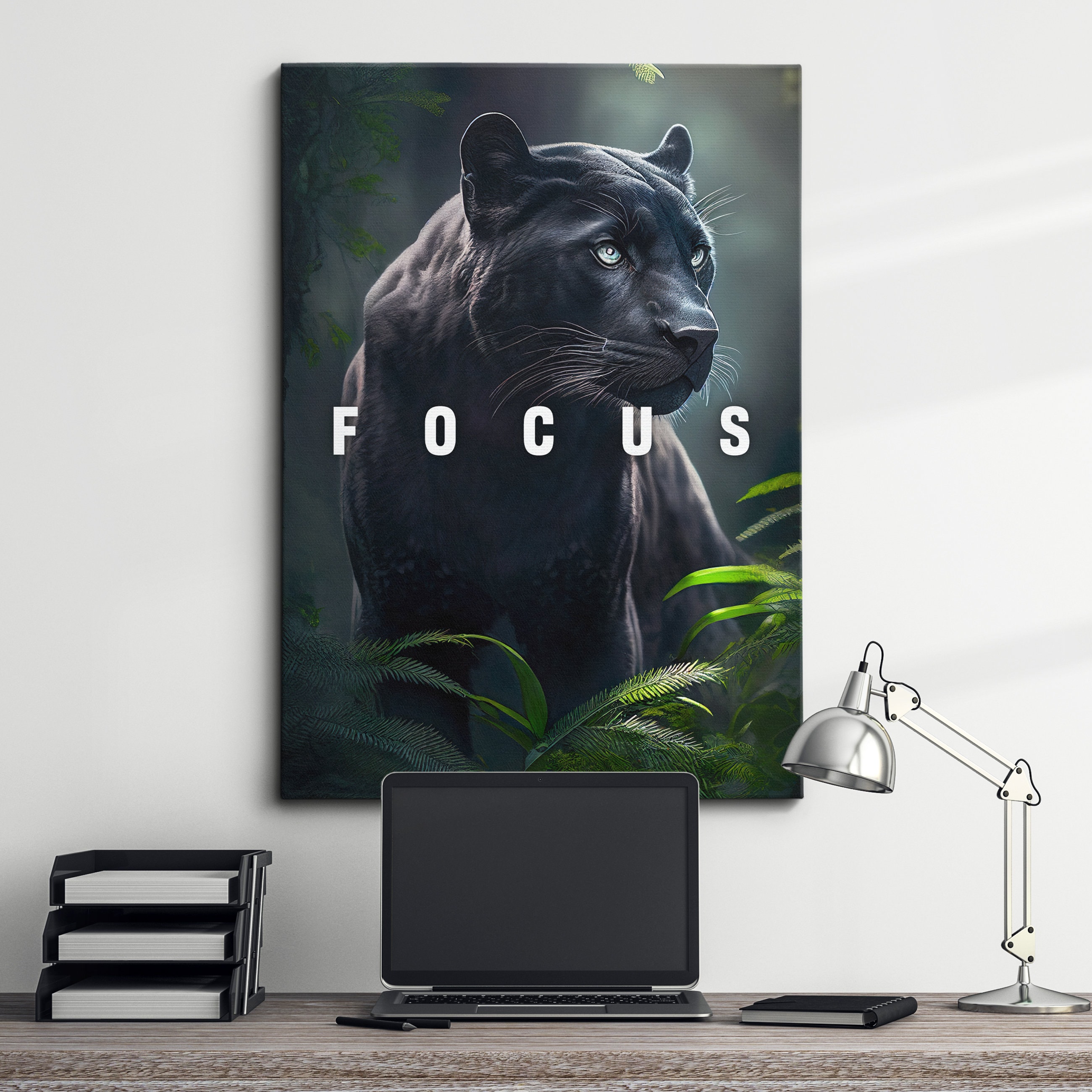 Focus Panther Quote Animal Motivational Inspirational Framed Canvas focus-panther-quote-animal-motivational-inspirational-framed-canvas