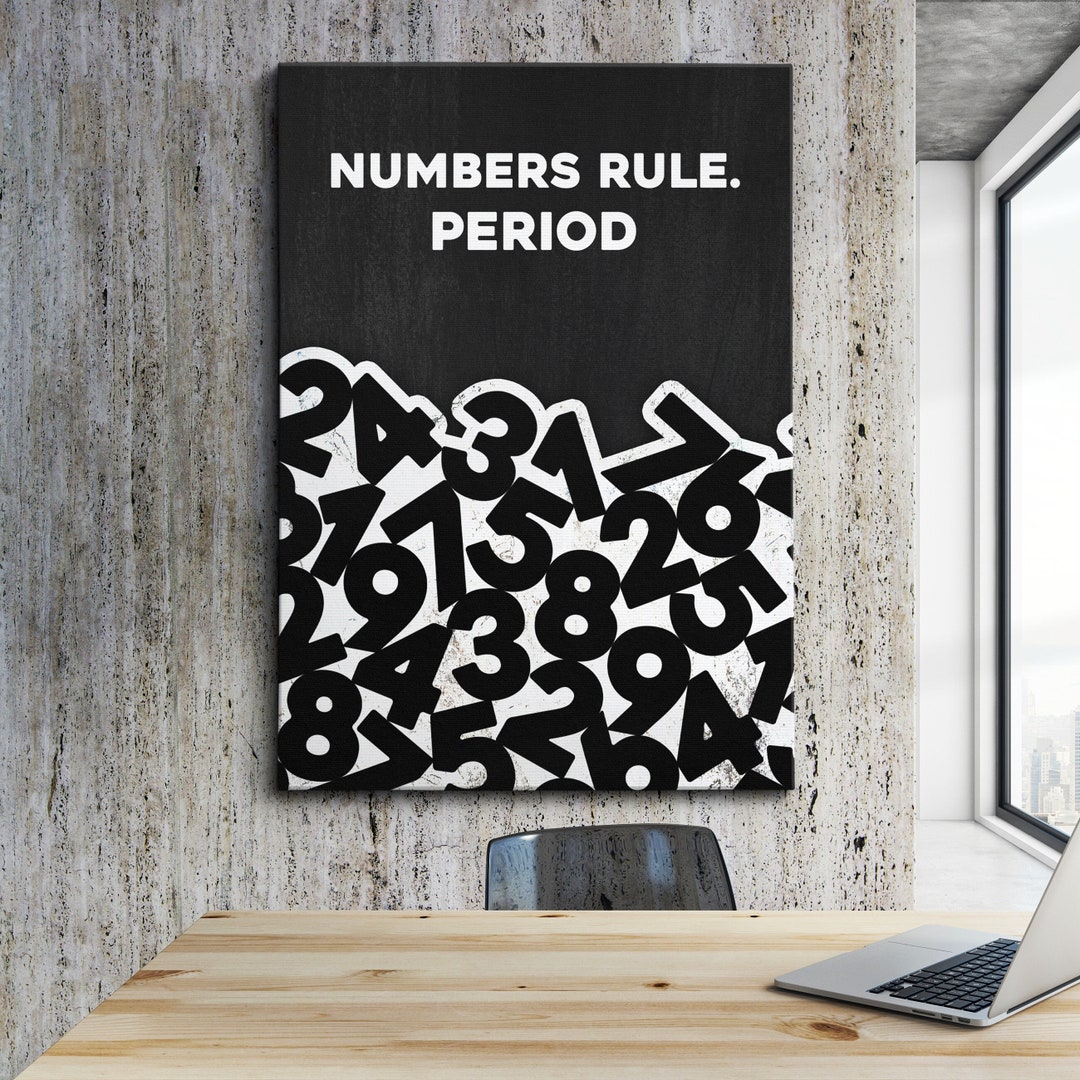 Number Rule Period Quote Motivational Inspirational, Framed Canvas Wall ...