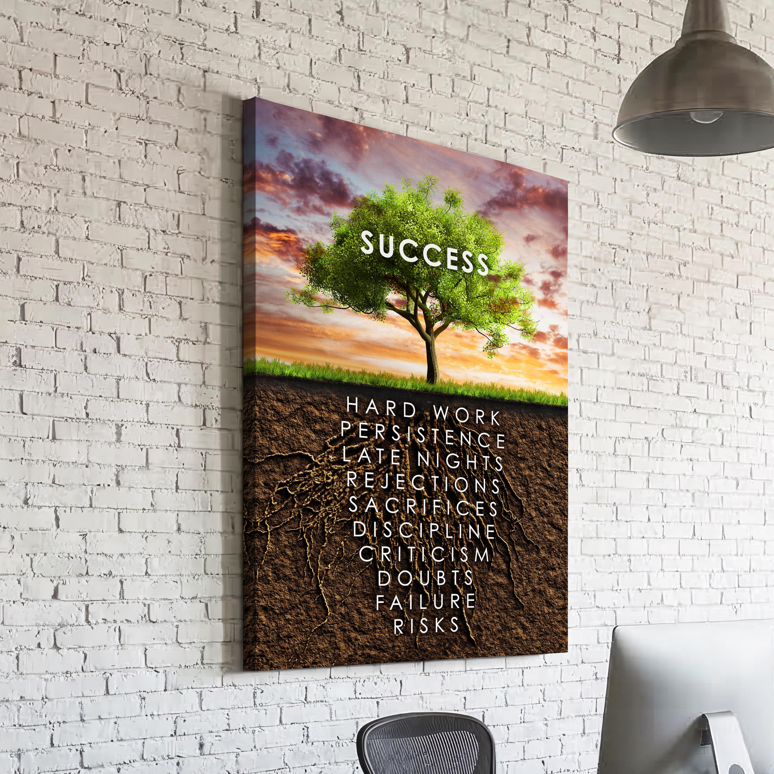 Success Tree Template Success Tree List Quotes Hustle Motivational Inspirational, Framed ...