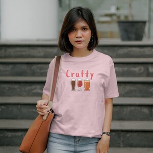 Crafty Women Unisex Shirt, Craft Beer Lover, Beer Lover Tee Design, Home Brewer Gift,  Beer Brewer T-Shirt, Women Brewer