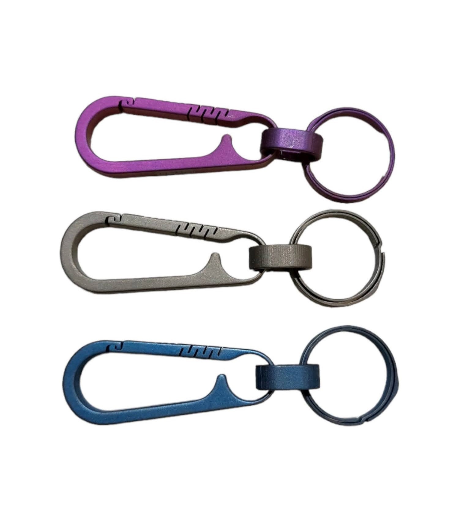Assorted Colors Tiny Small Steel Pearl Screw Locking Carabiner Keychains  Clasp Safety Hook Keychain Keyring EDC Gear DIY Making Supplies 