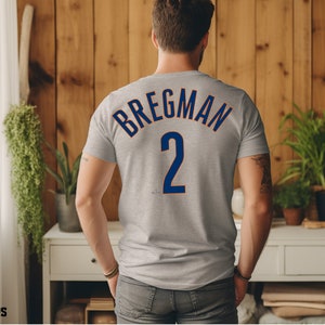 Mens MLB Team Apparel Houston Astros ALEX BREGMAN Baseball Jersey Shirt NAVY