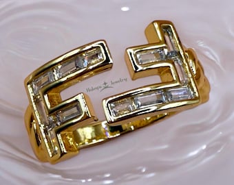 Fashion inspired ring gold jewelry women rings uni size sparkling accessories gifts ideas