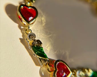 San Judas Tadeo-armband sprankelende sieraden religieuze accessoires voor haar