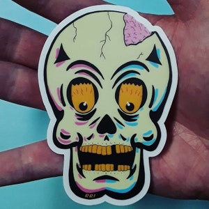 Spooky Skull Sticker