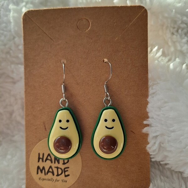 Avocado oorbellen, food earrings, cute earrings, foodie, groenten oorbel, fruit oorbel, groene oorbellen, schattige oorbel, kado idee vegan