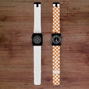 Tennessee Vols Watch Band, TN Vols Football, Orange and White Apple Watch Band, Game Day Accessories, Apple Watch Band for Men