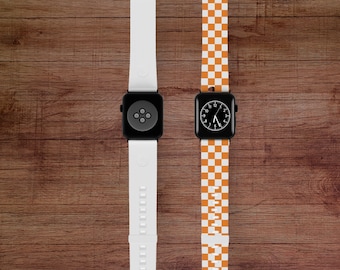 Tennessee Vols Watch Band, TN Vols Football, Orange and White Apple Watch Band, Game Day Accessories, Apple Watch Band for Men
