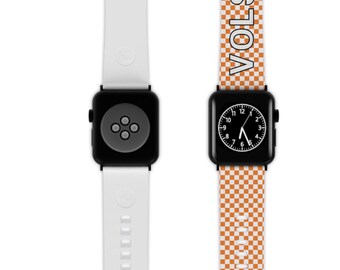 Tennessee Vols Watch Band, TN Vols Football, Orange and White Apple Watch Band, Game Day Accessories, Apple Watch Band for Men, Vols Smokey