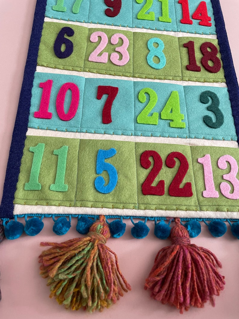 Reusable Fabric Advent Calendar With Tassels Etsy Australia