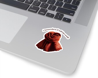 All Too Well Inspired Sticker | Red Scarf Fall Aesthetic | TS Lyric Sticker | Swiftie Vinyl Decal | Laptop, Water Bottle, Journal