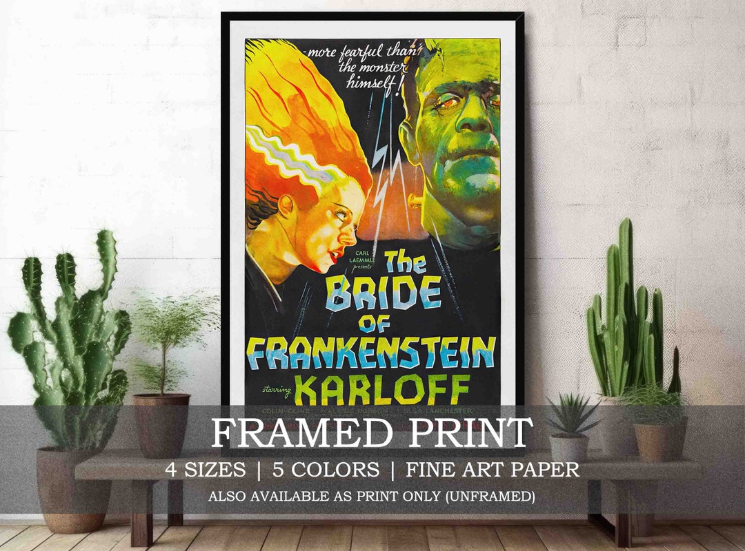 Bride of Frankenstein Movie Poster Framed or Unframed Fine Wall Art ...
