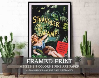 Strangler of the Swamp Movie Poster Framed or Unframed Fine Wall Art Print // Vintage 1946 Monster Horror Film // Retro Scary Cinema Artwork