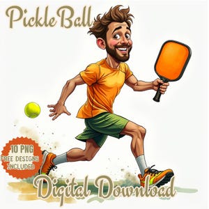 Pickle Ballin Png Clipart acquerello, Pickleball carino e divertente Png, Sport Png, Design a sublimazione, Png alla moda, Design maglietta, Download digitale