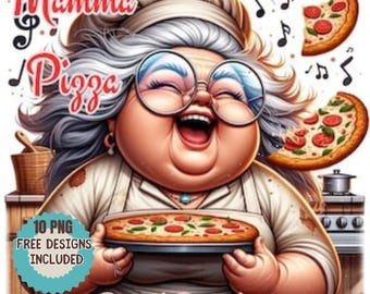 Chef en acuarela: Cocina italiana, pizza y canto (PNG, JPG, PDF)