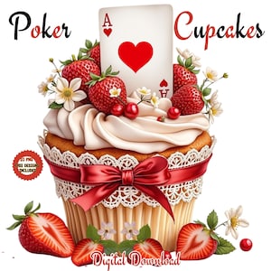 Clipart de petit gâteau. Clipart de petit gâteau d'anniversaire. Petit gâteau de poker. Clipart de petit gâteau de joyeux anniversaire. Petit gâteau png. Lot de cliparts cupcakes d'anniversaire.