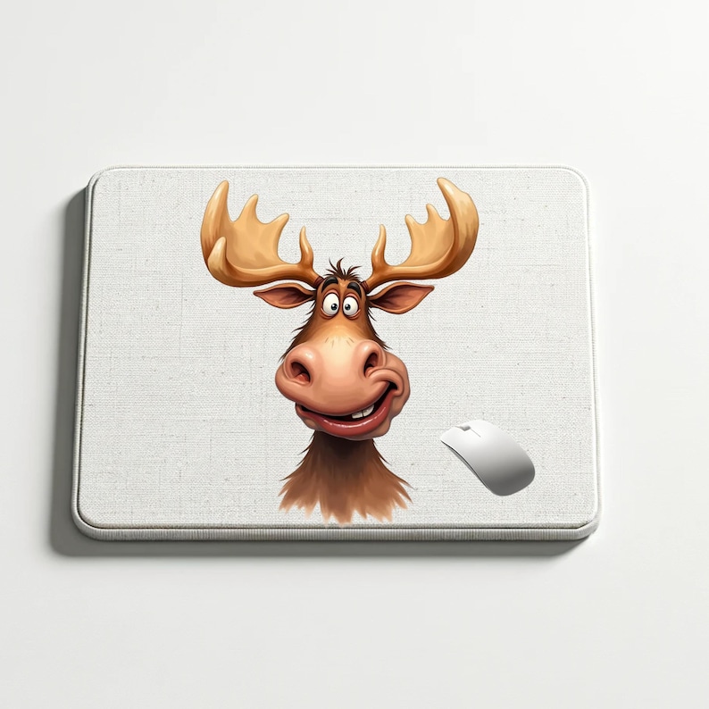Funny Moose Watercolor Clipart: Nursery Animal Art (digital Download ...
