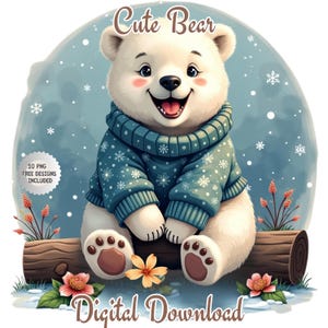 Aquarelle ours mignon Clipart baby shower, décoration de chambre d'ours, clipart bébé aquarelle Ours en téléchargement numérique, lot d'ours bohème mignon. Art bébé ours