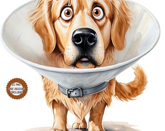 Clipart de perro en cono, lindas ilustraciones de mascotas (descarga digital)