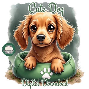 Creme Dackel Png. Langhaar Dackel Welpe Clipart. Aquarell Dackel Png. Hund Süßes Tonge Aquarell. Daschund Png Bilder. Süßer Hund